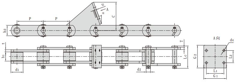 P95.25F1_<font color='red'>鋼廠</font>用輸送鏈 <font color='red'>鋼廠</font>