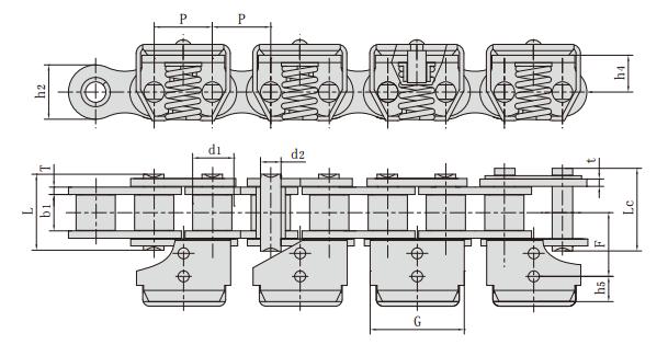 08BSSF32<font color='red'>夾膜</font>鏈_不銹鋼<font color='red'>夾膜</font>